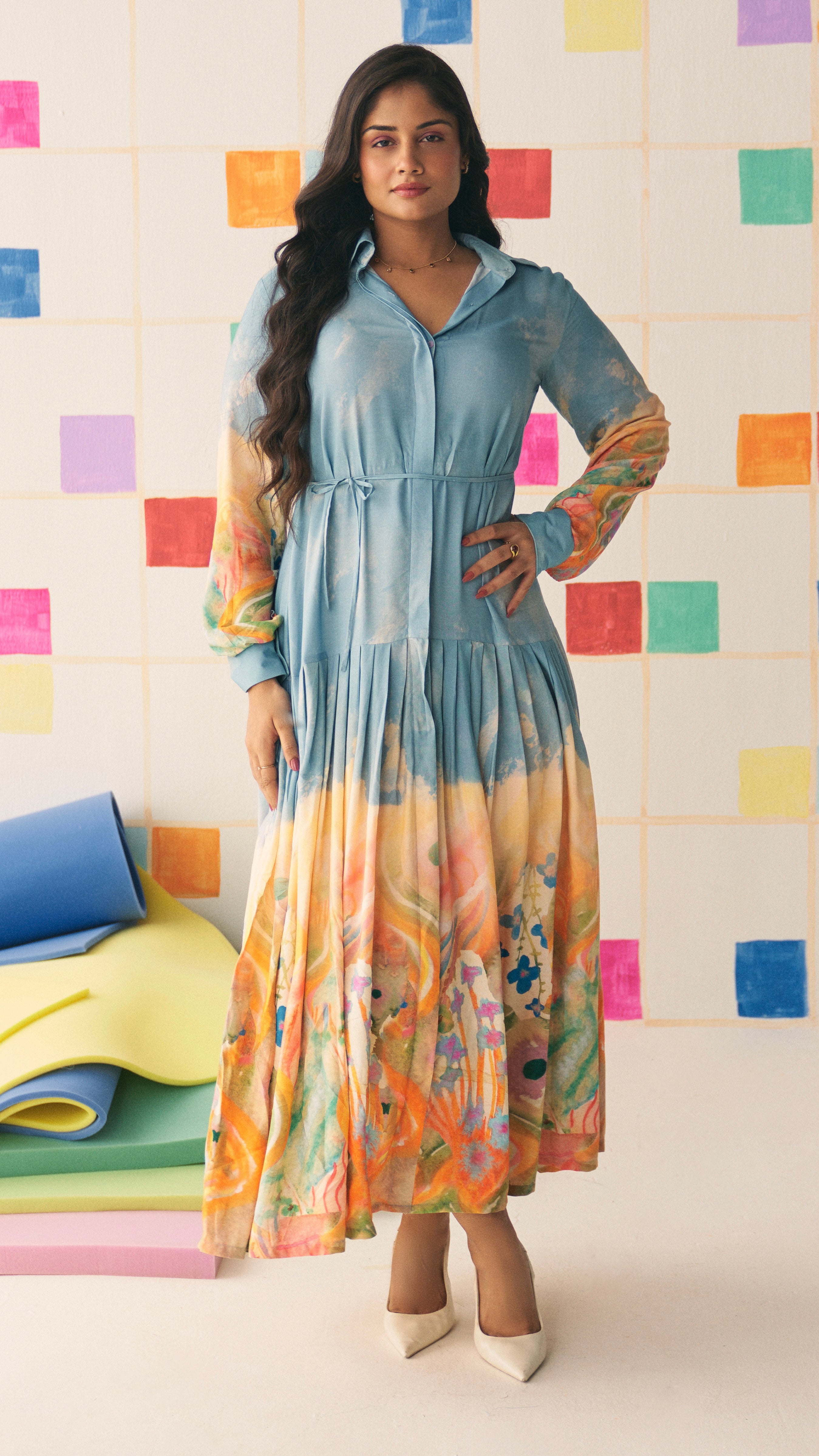 Sky Meadow Shirt Dress