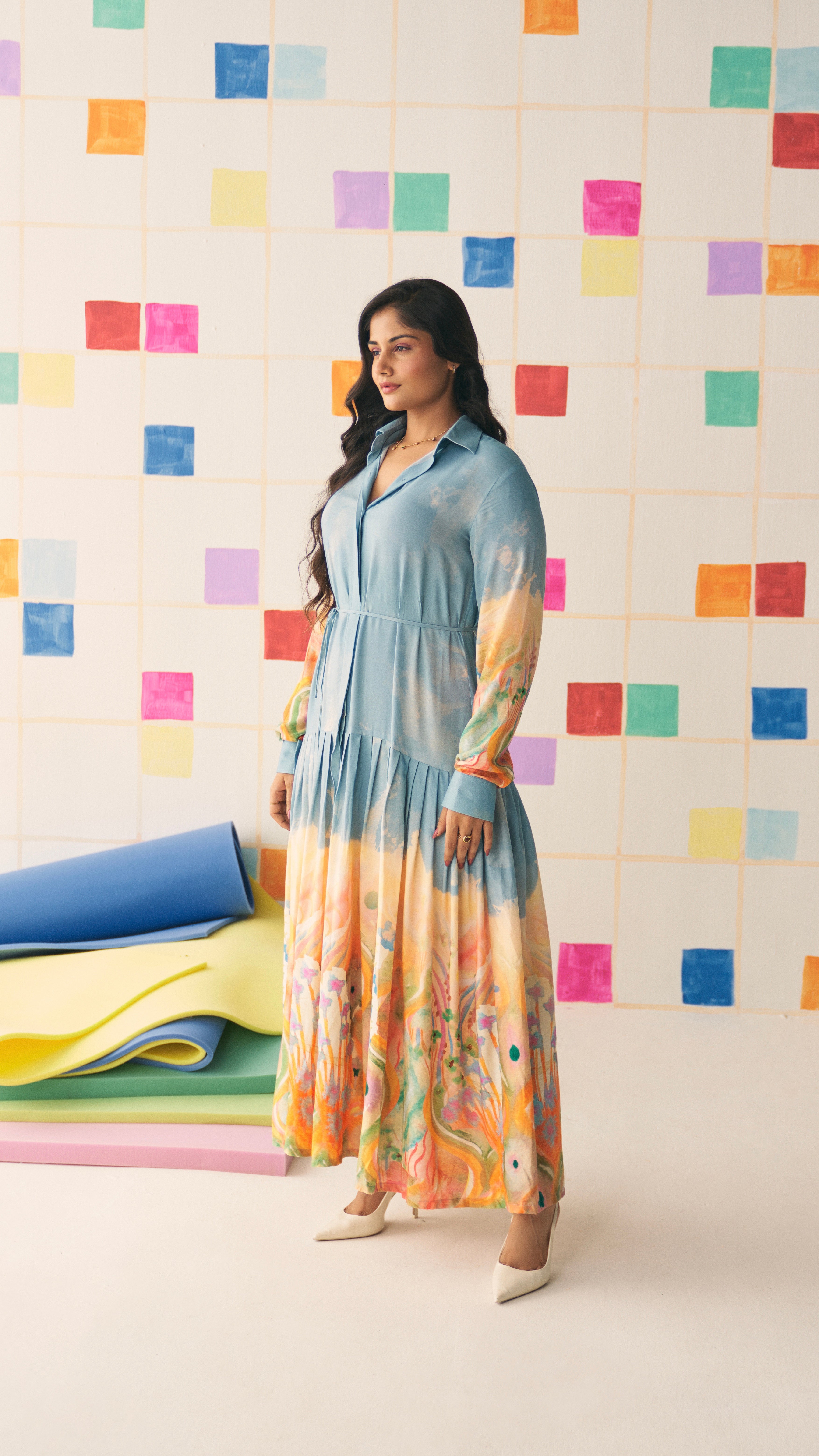 Sky Meadow Shirt Dress