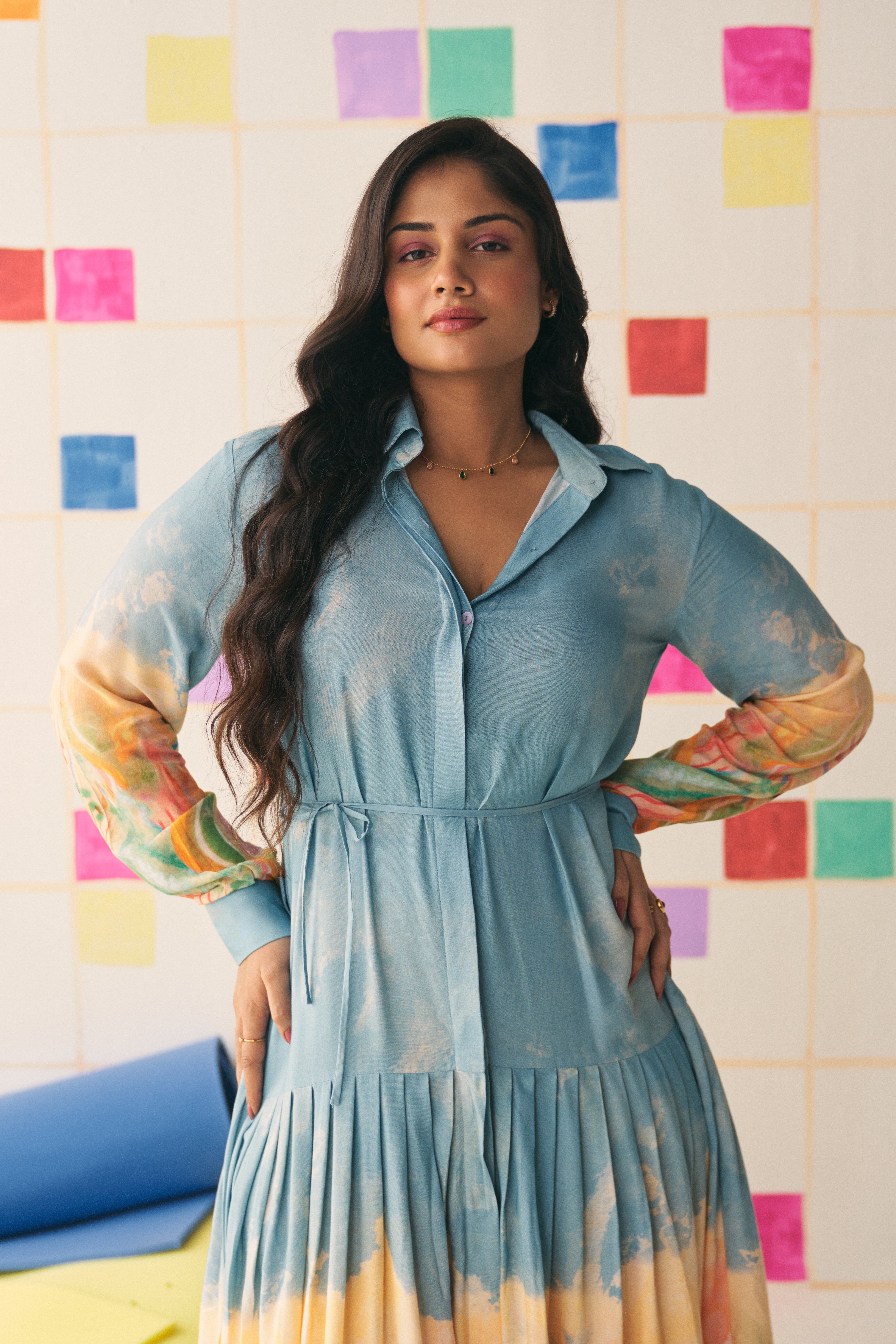 Sky Meadow Shirt Dress