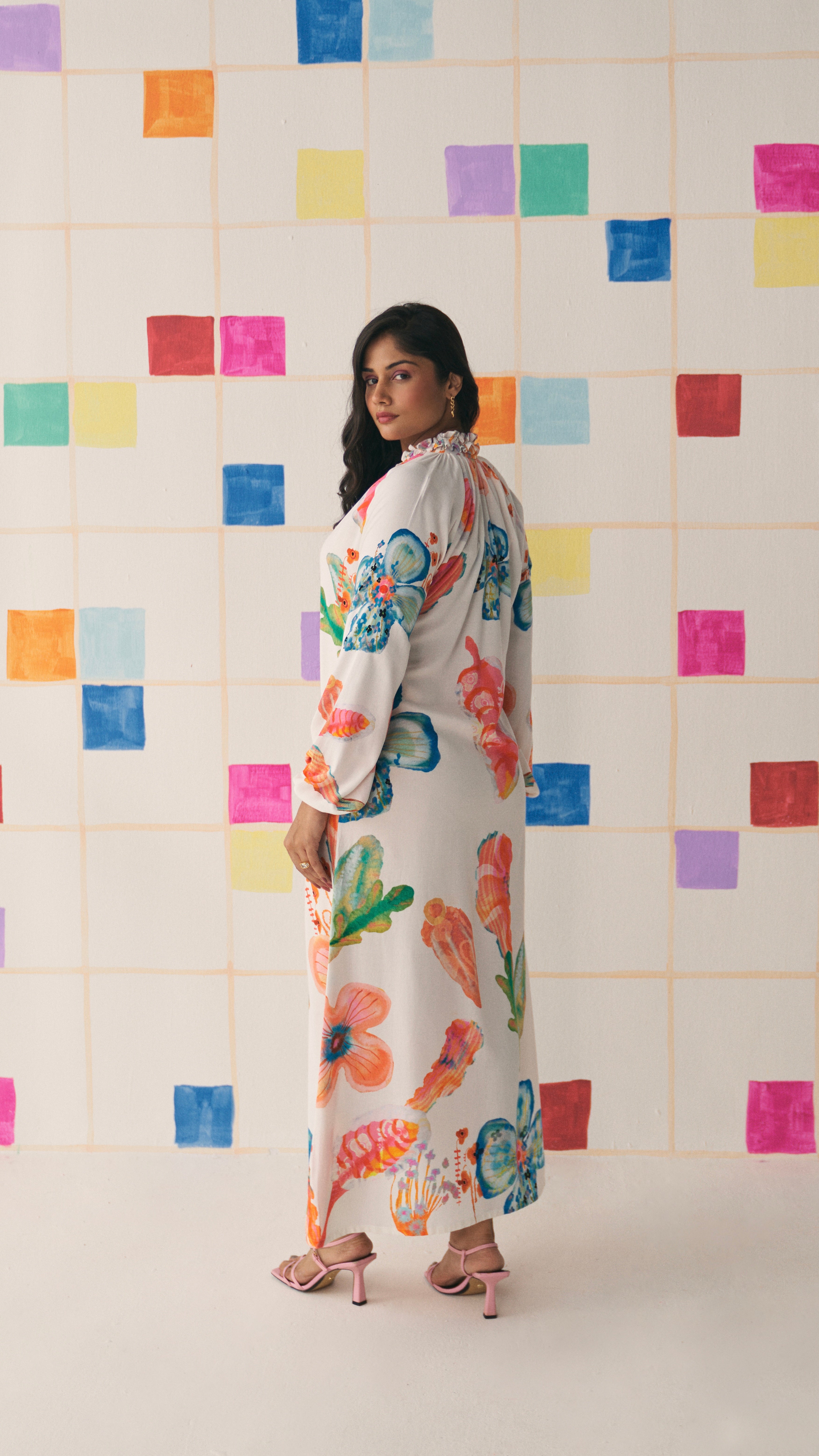 Coral Bloom Dress